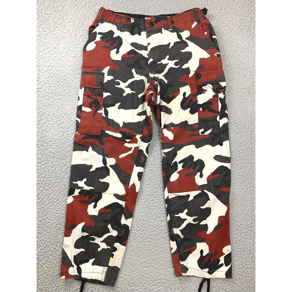 Rothco Cargo Pants Mens Medium Red Camo Military Tactical BDU Straight Leg